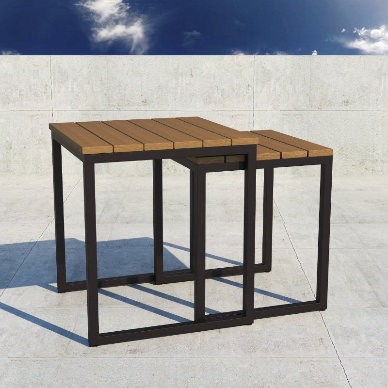 Forever Patio Hanover Aluminum Outdoor Nesting Tables (Set of 2 Tables)
