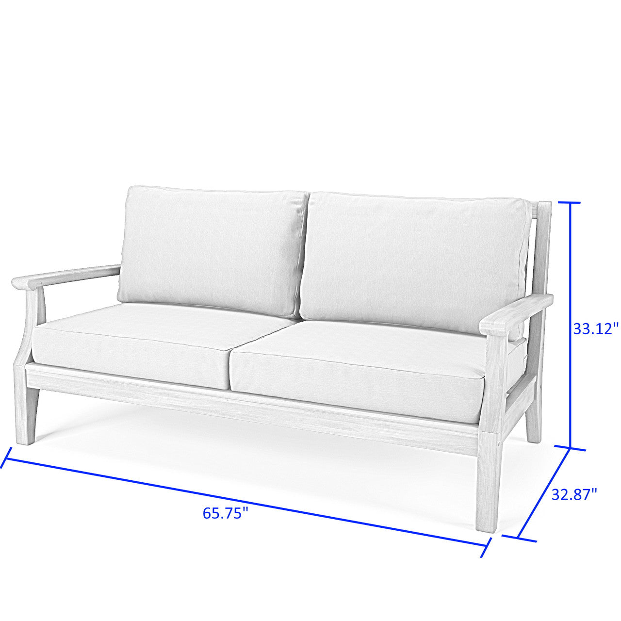 Forever Patio Miramar Plantation Teak 3 Seater Sofa