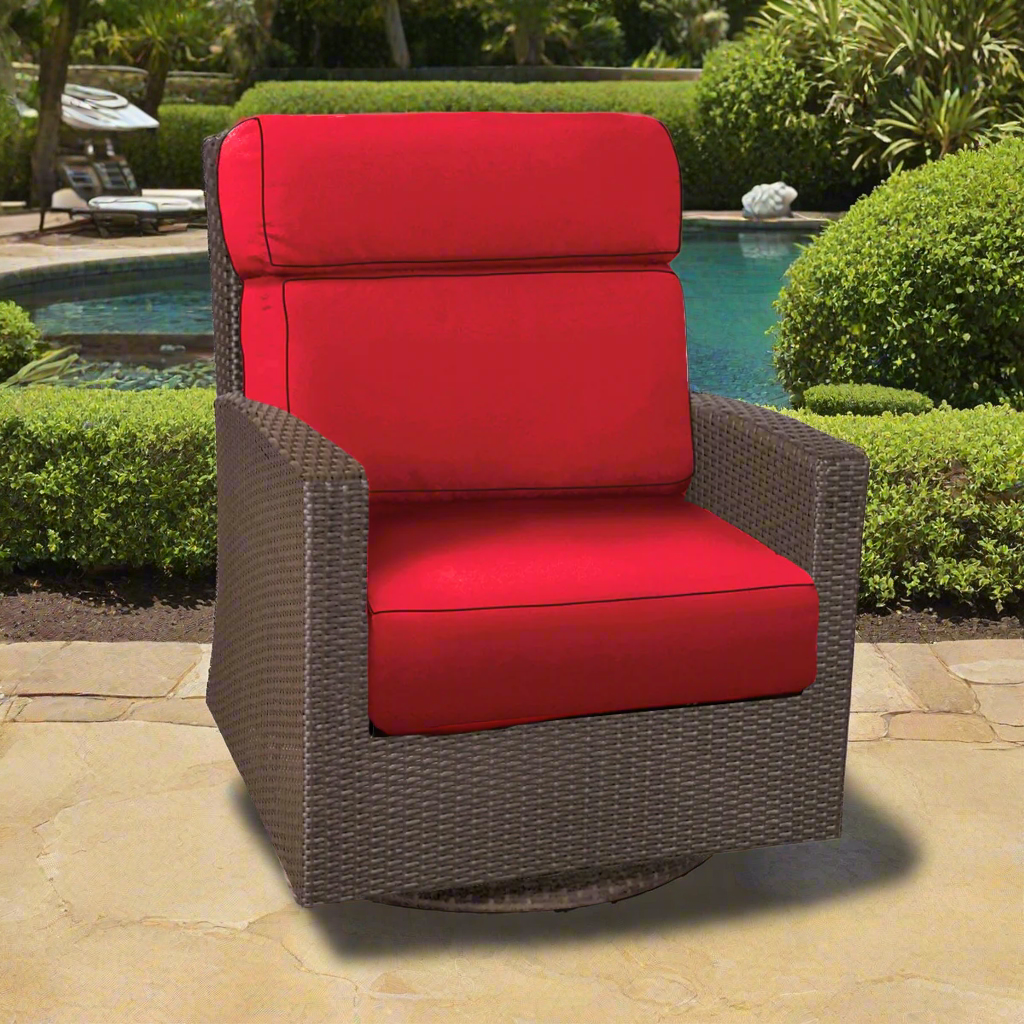 Forever Patio Universal Woven High Back Swivel Rocker - Flat Weave