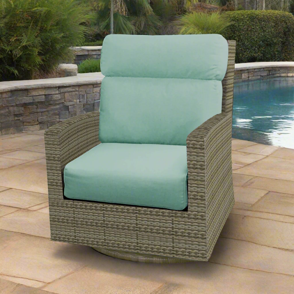 Forever Patio Universal Woven High Back Swivel Rocker - Flat Weave