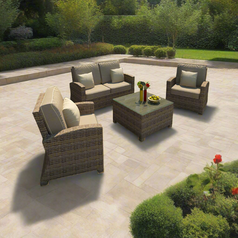 Forever Patio 5 Piece Cypress Swivel Chat Set