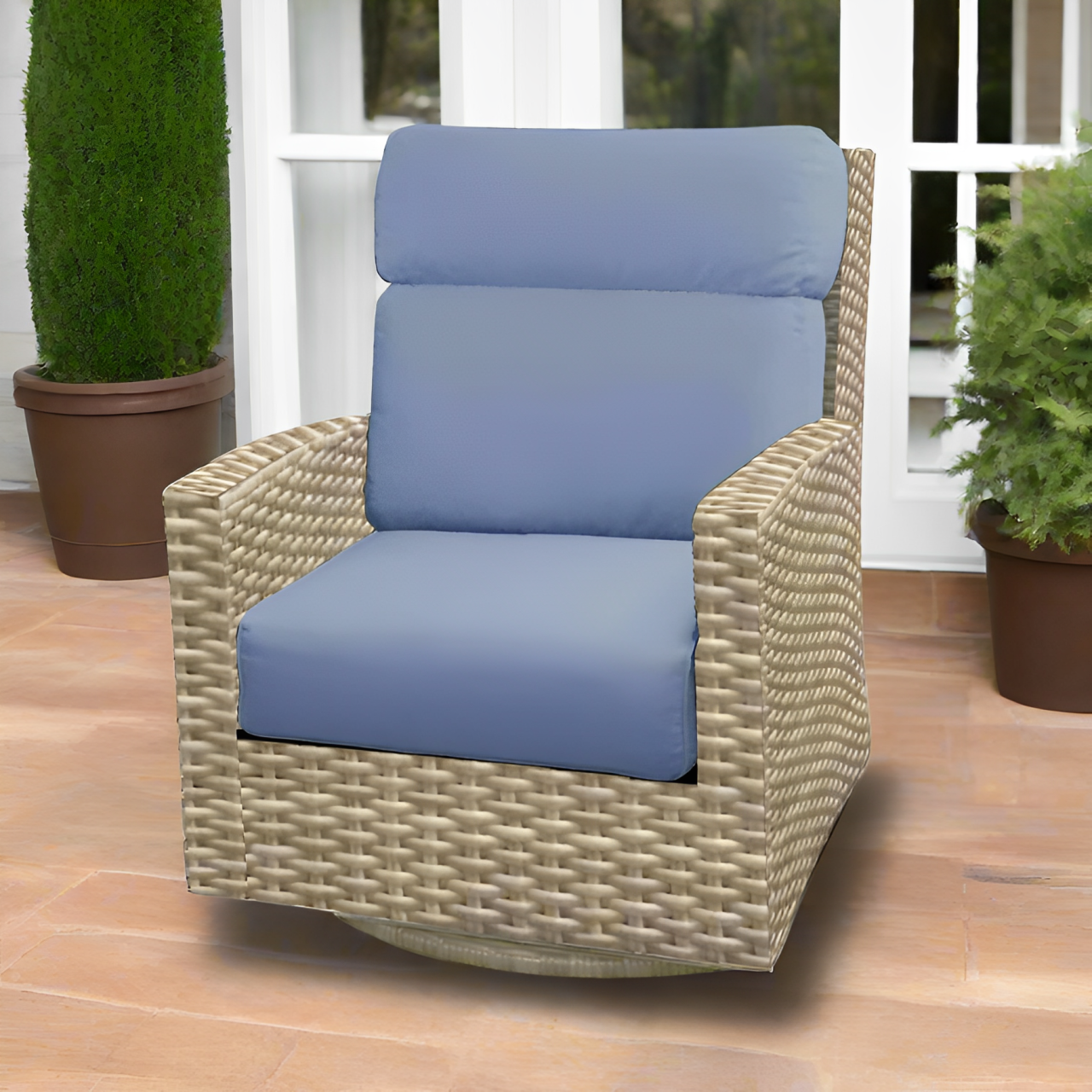 Forever Patio Cavalier Wicker Swivel Glider