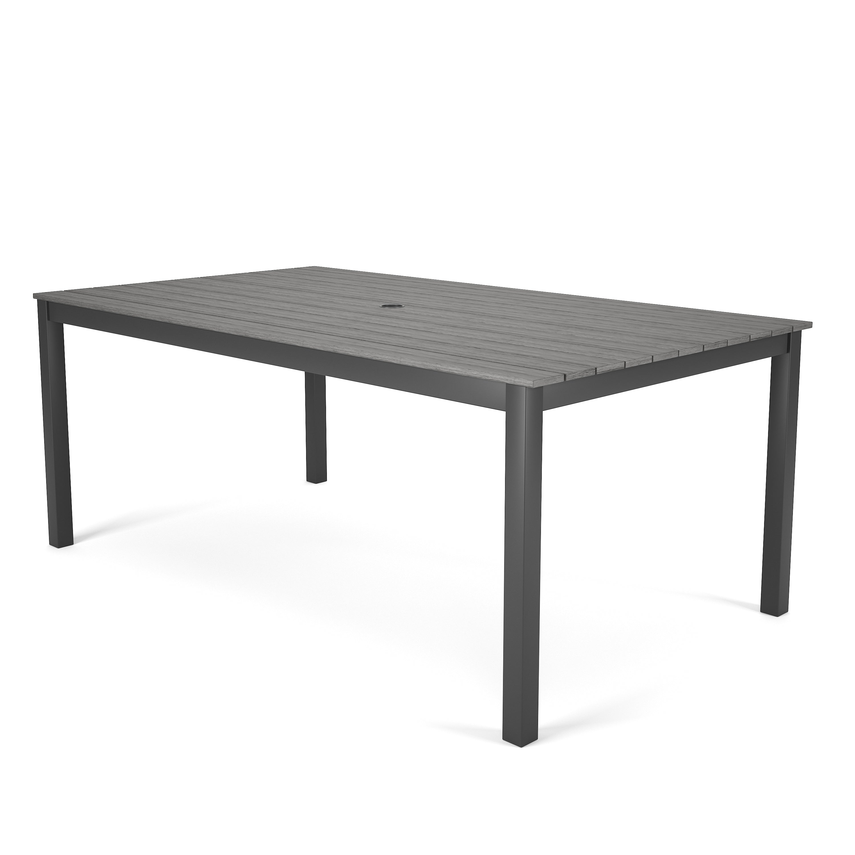 Forever Patio Chalfonte 72″ Rectangle Dining Table with Umbrella Hole by NorthCape International