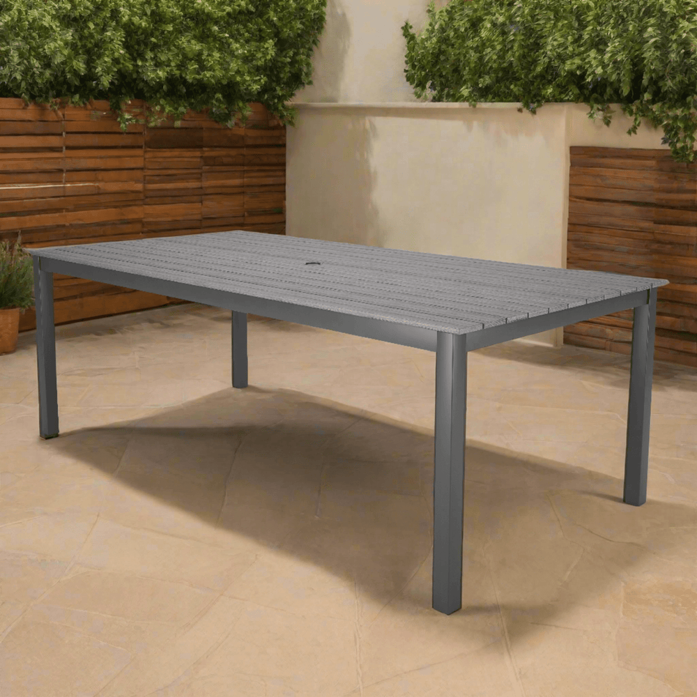 Chalfonte Aluminum Outdoor 83 Inch Dining Table Umbrella Hole