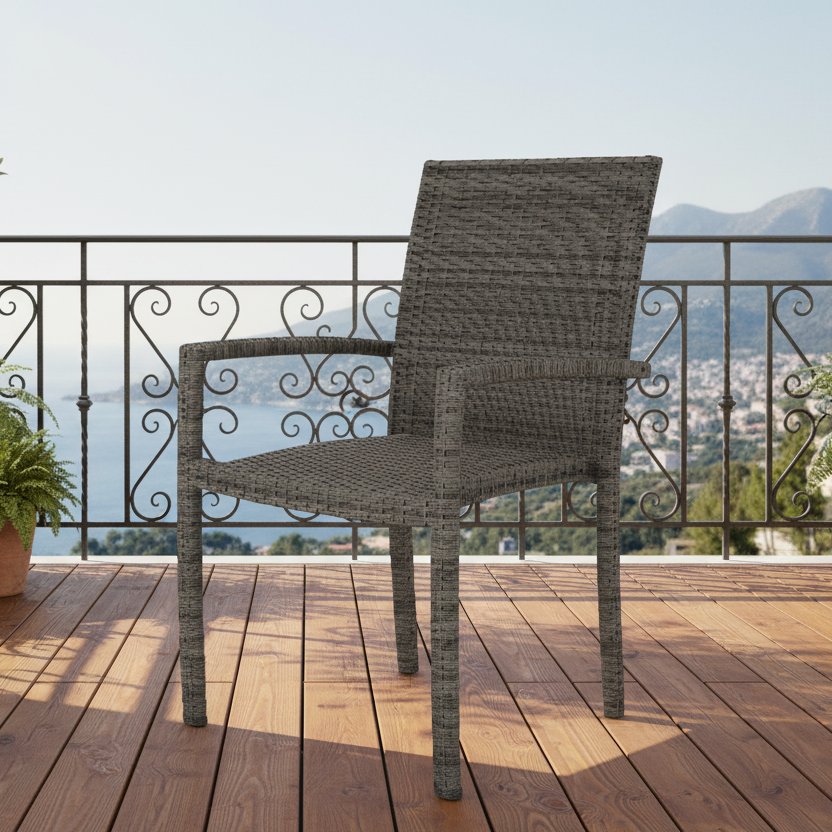 Forever Patio Chalfonte Wicker Outdoor Stackable Dining Chair
