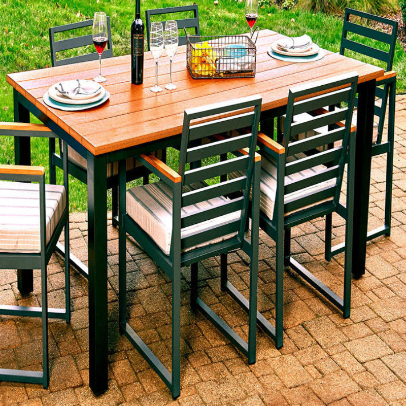 Forever Patio Hanover Aluminum Outdoor 82" x 42" Rectangle Dining Table Chairs Not Included