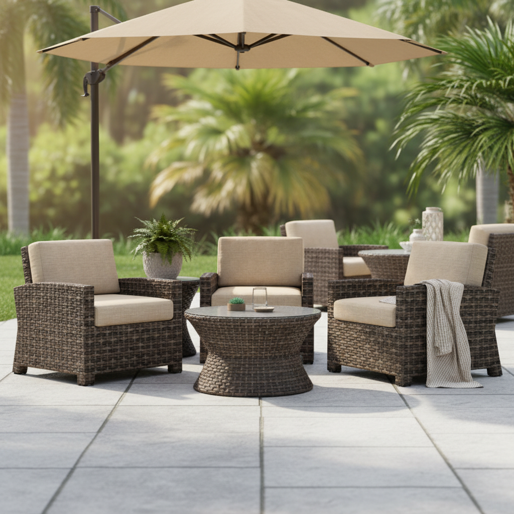 NorthCape International Lakeside Wicker Outdoor Club Chair