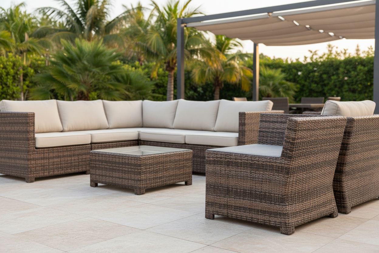 NorthCape International Lakeside Wicker Outdoor Corner End Table