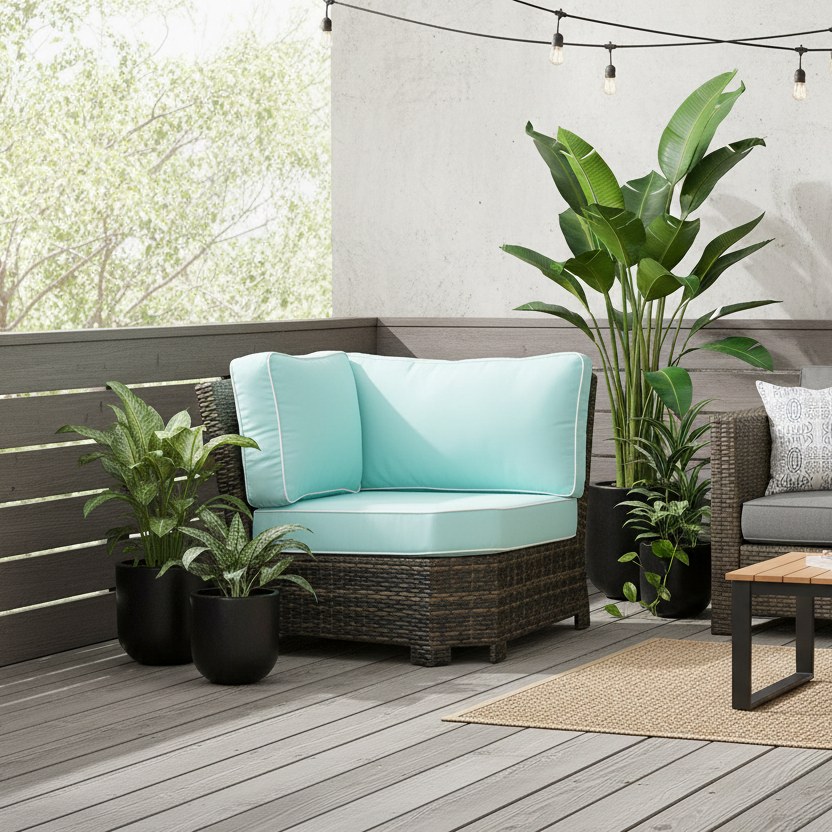 NorthCape International Lakeside Wicker Outdoor Sectional 45° Corner Chair