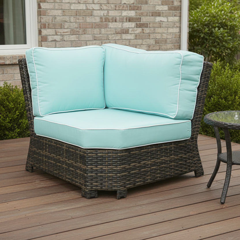 NorthCape International Lakeside Wicker Outdoor Sectional Corner Chair - Thumbnail 3