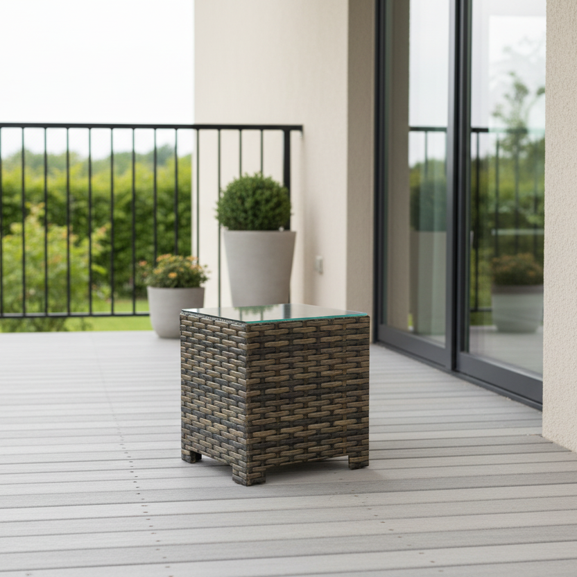 NorthCape International Lakeside Square Wicker Outdoor End Table