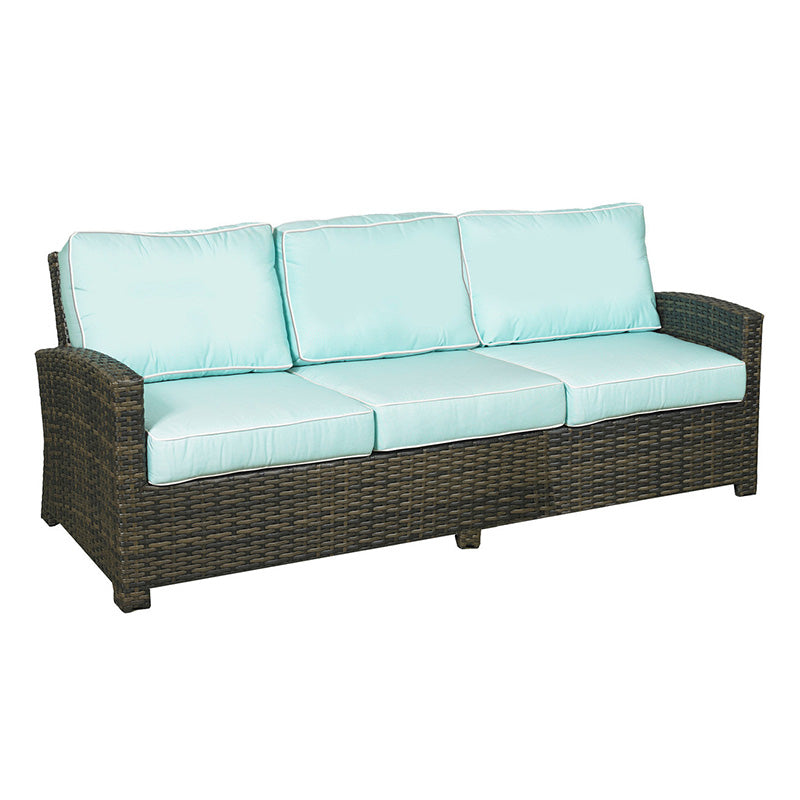 Forever Patio Brookside Wicker 3 Seater Sofa white background