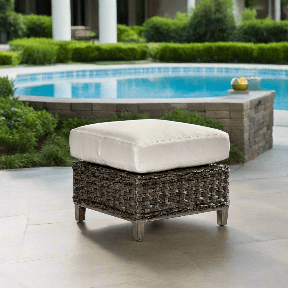 South Sea Rattan Grand Isle Resin Wicker Outdoor Ottoman