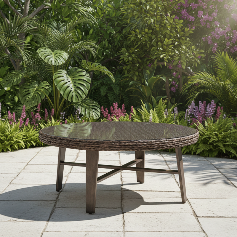 South Sea Rattan Grand Isle Wicker Outdoor Round Coffee Table