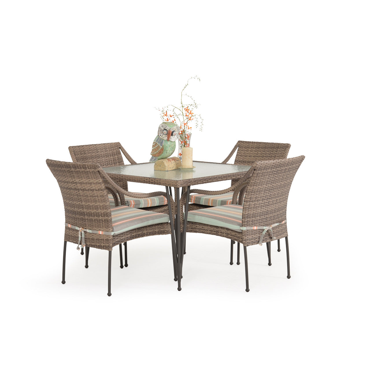 Leaders Furniture Garden Terrace Outdoor Wicker 39" Square Dining Table