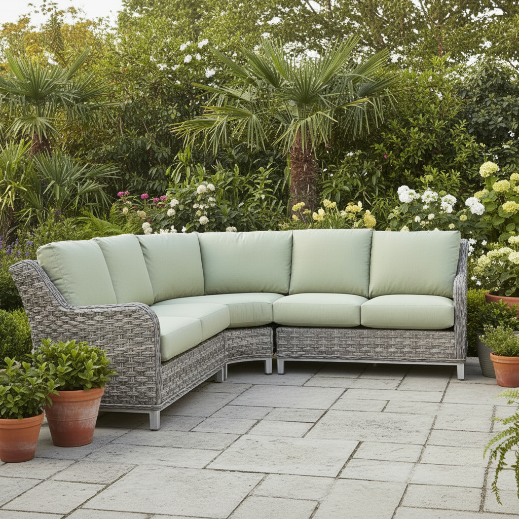 South Sea Rattan Grand Isle Wicker Outdoor 5-Person Sectional Set