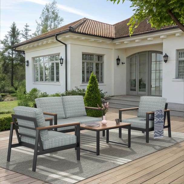 Forever Patio Hanover Aluminum Outdoor 4-Person Conversation Patio Set