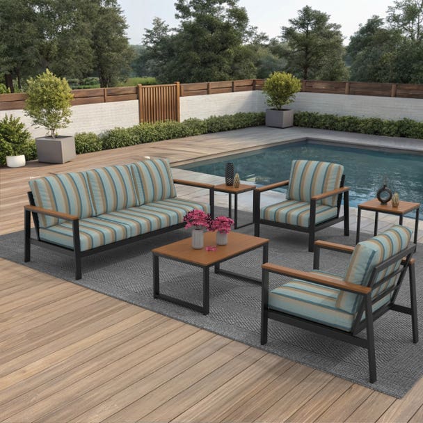 Forever Patio Hanover Aluminum Outdoor 5-Person Seating Patio Set