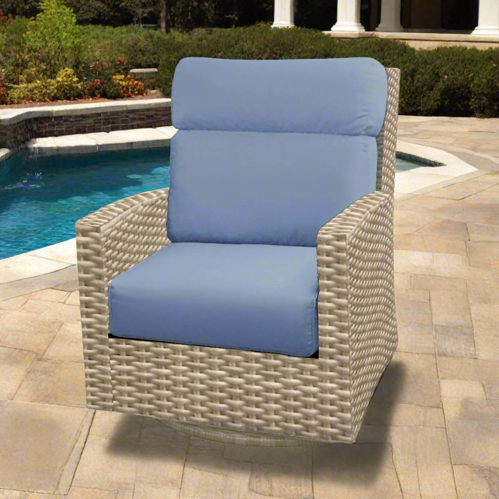 Forever Patio Cavalier Wicker High Back Swivel Rocker Chair