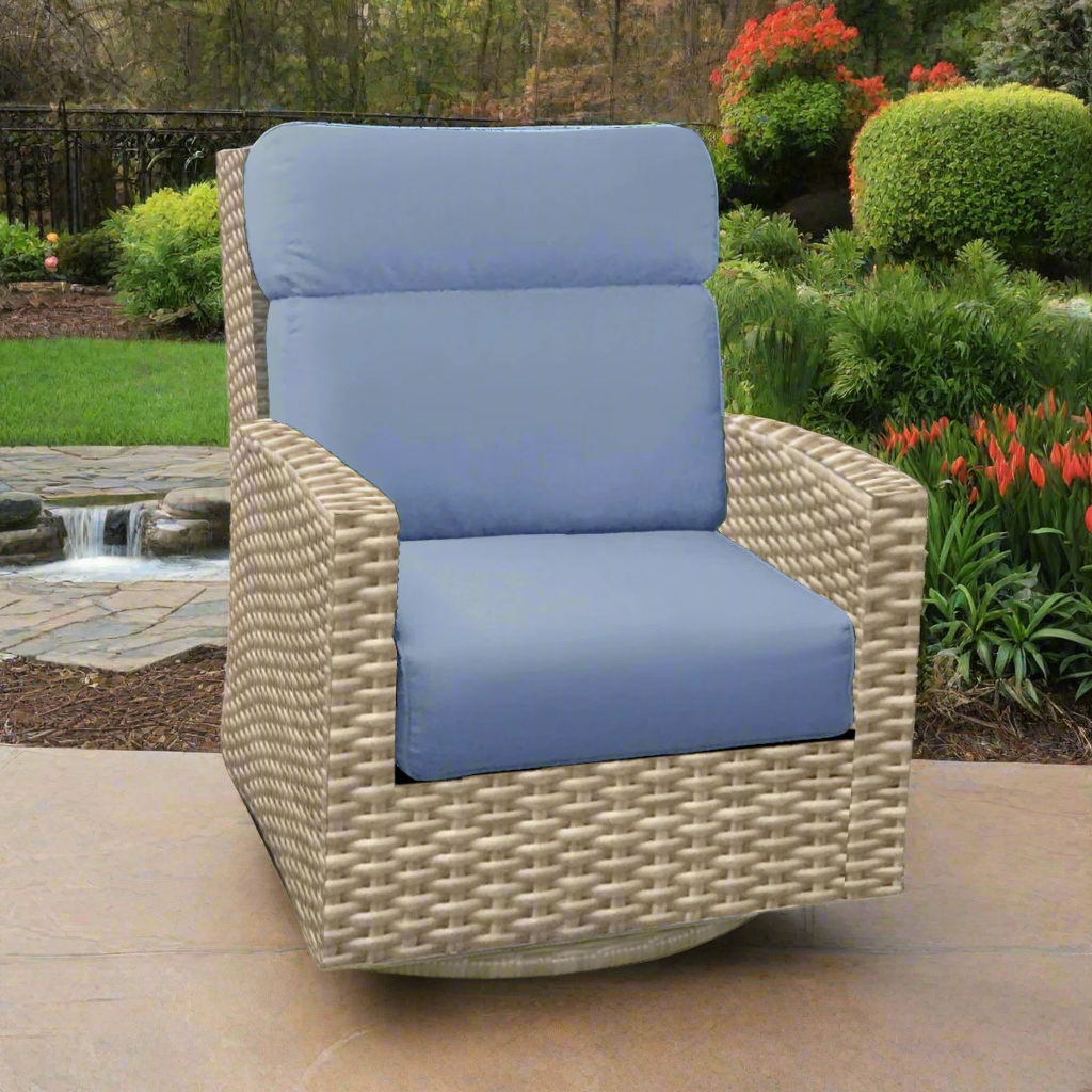 Forever Patio Cavalier Wicker High Back Swivel Rocker Chair