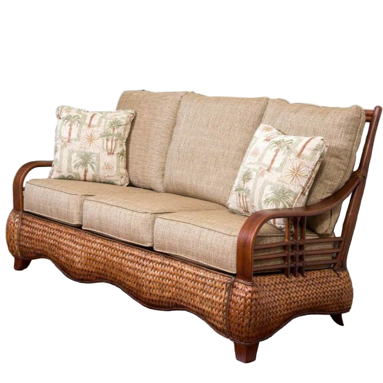 Alexander & Sheridan Key Largo Rattan Indoor 3-Piece Living Room Set