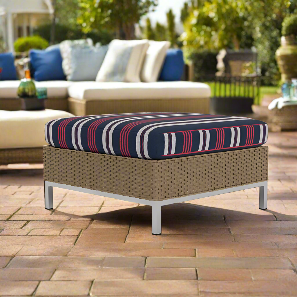 Lloyd Flanders Elements Wicker Ottoman