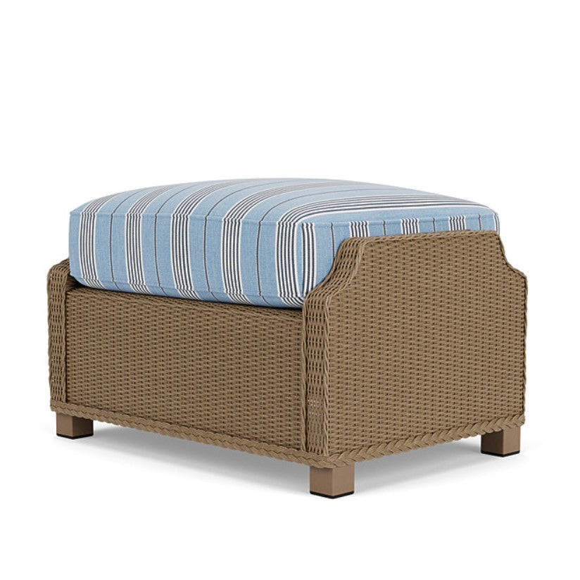 Lloyd Flanders Hamptons Wicker Ottoman