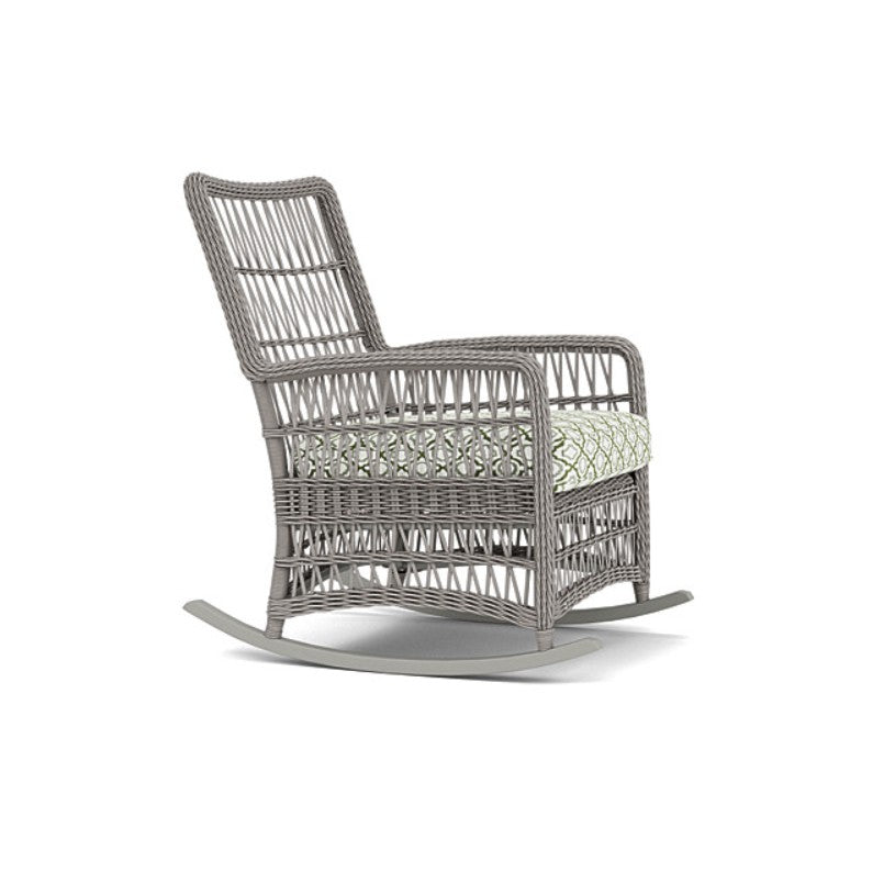 Lloyd Flanders Mackinac Woven Vinyl Outdoor High Back Porch Rocker