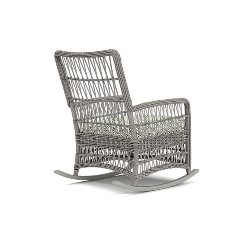 Lloyd Flanders Mackinac Woven Vinyl Outdoor High Back Porch Rocker