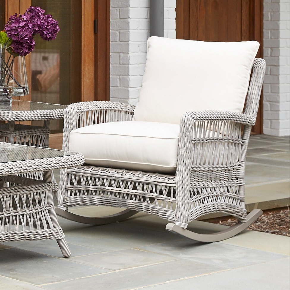 Lloyd Flanders Mackinac Woven Vinyl Outdoor Lounge Rocker