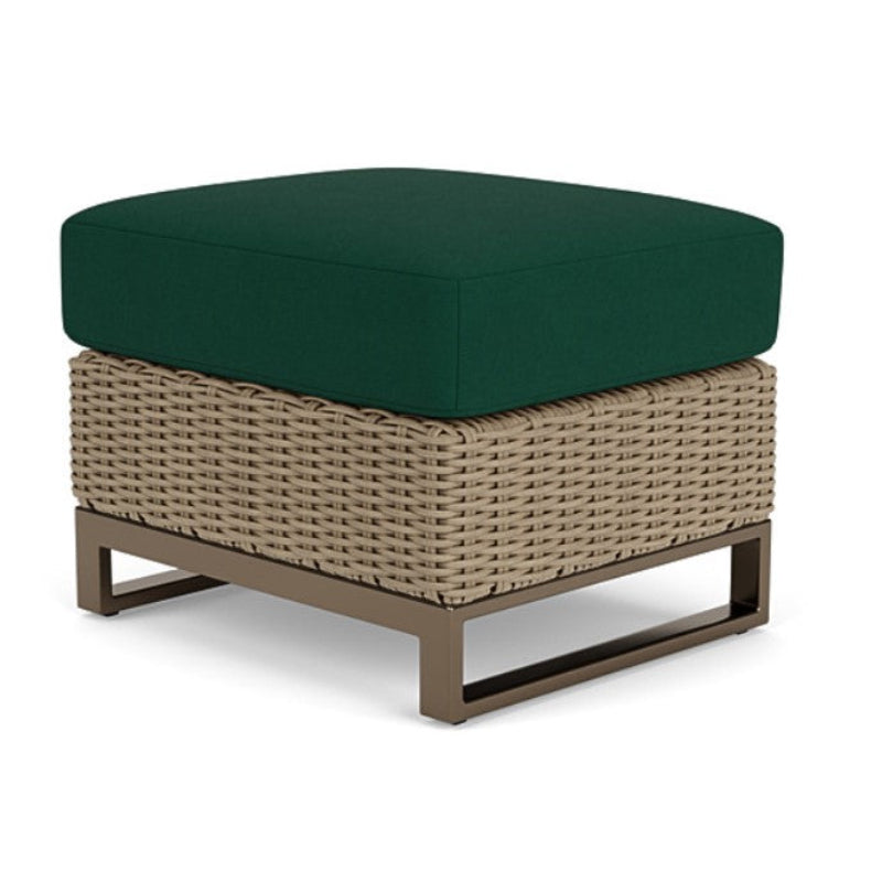 Lloyd Flanders Milan Woven Vinyl Outdoor Lounge Chair and Ottoman Set