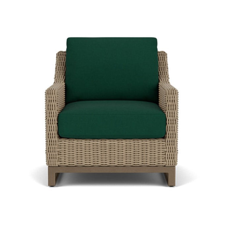 Lloyd Flanders Milan Woven Vinyl Outdoor Lounge Chair and Ottoman Set