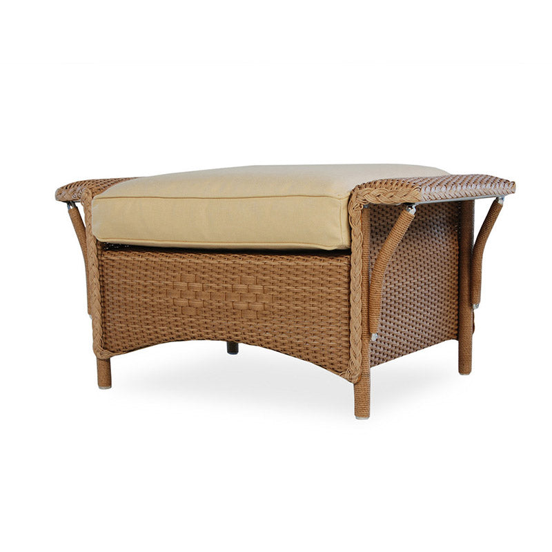 Lloyd Flanders Nantucket Wicker Ottoman