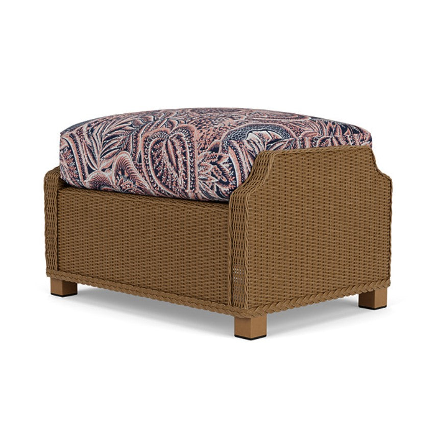 Lloyd Flanders Hamptons Wicker Ottoman