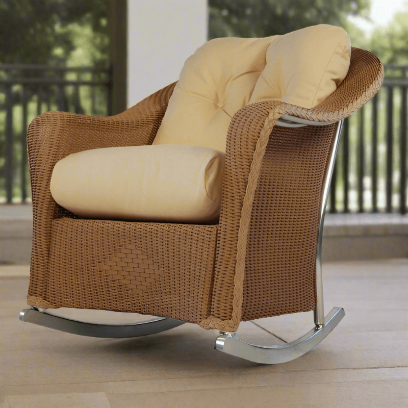 Lloyd Flanders Reflections Wicker Outdoor Lounge Rocker