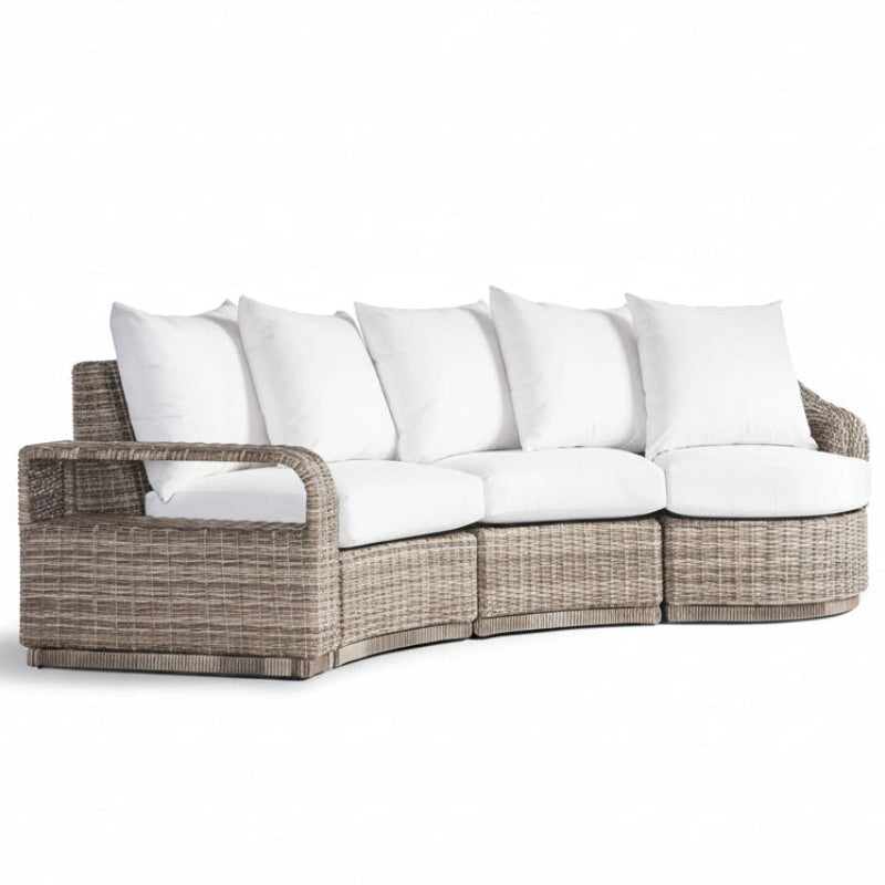 South Sea Rattan Luna Cove Wicker Outdoor 6-Person Lounge Set
