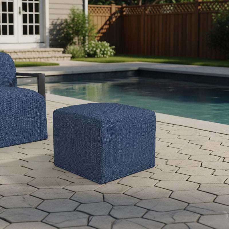 Forever Patio Lunaro  Recycled Poly Lumber Outdoor Medium Cube Ottoman