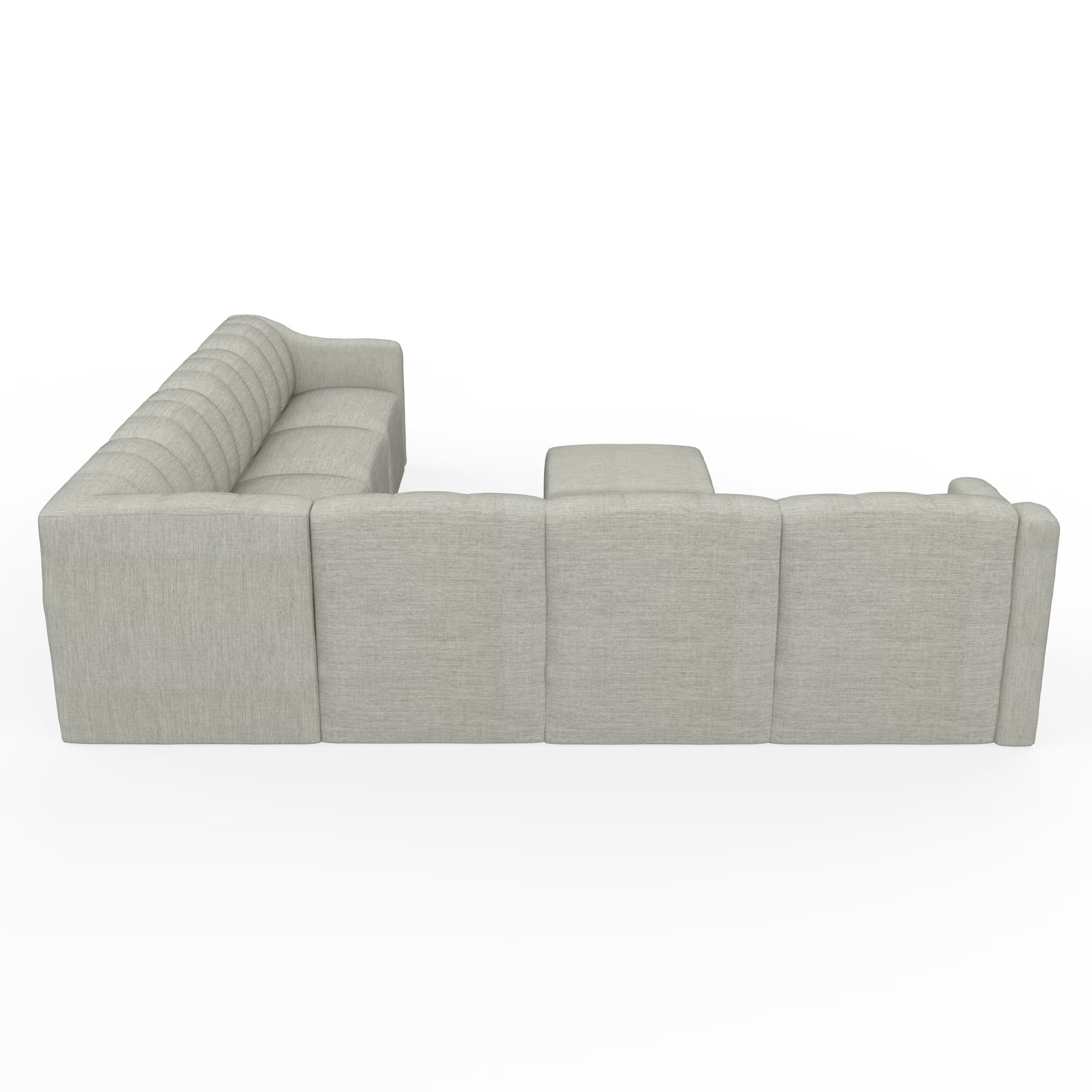 Forever Patio Lunaro Recycled Poly Lumber Outdoor 7-Person Sectional Conversation Set