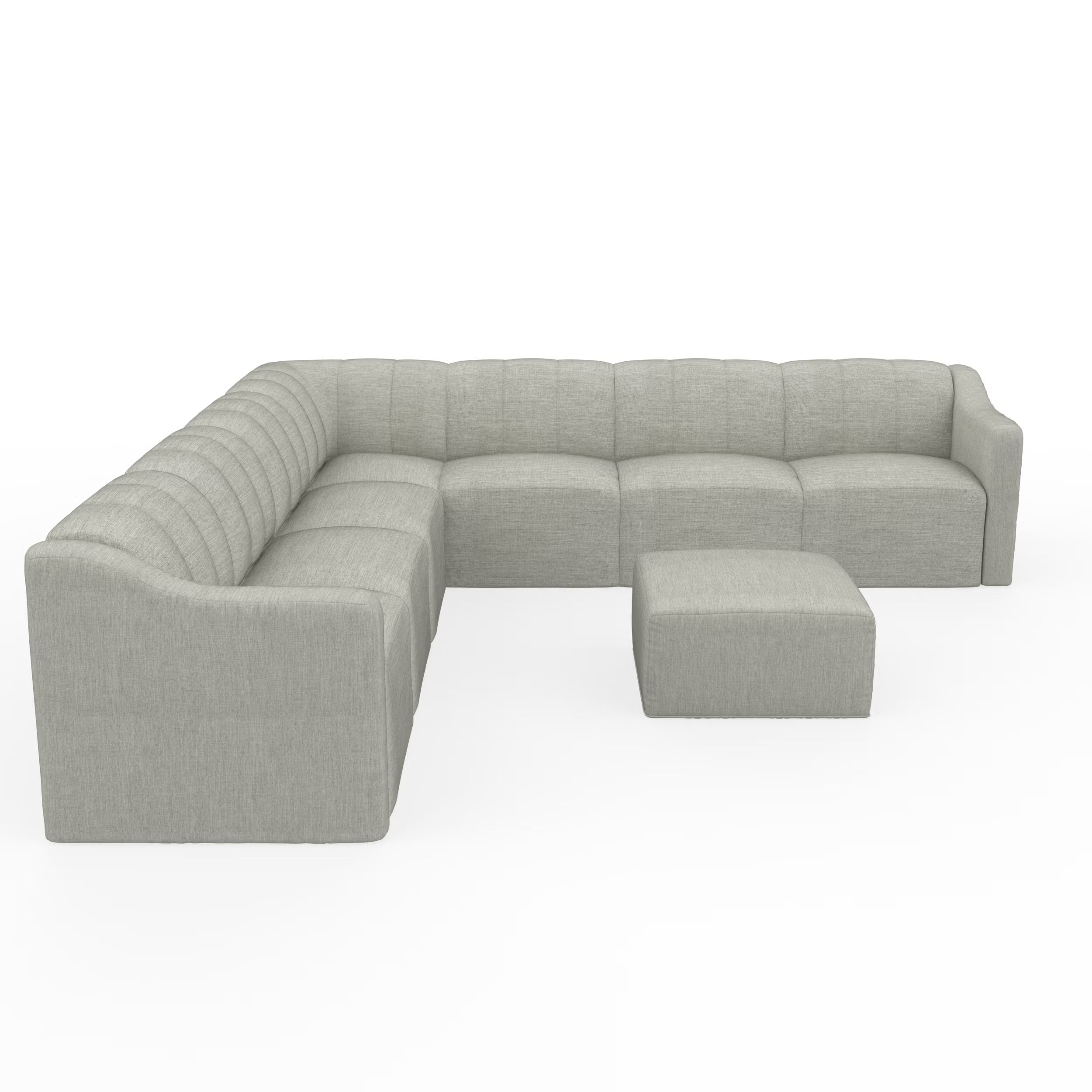 Forever Patio Lunaro Recycled Poly Lumber Outdoor 7-Person Sectional Conversation Set