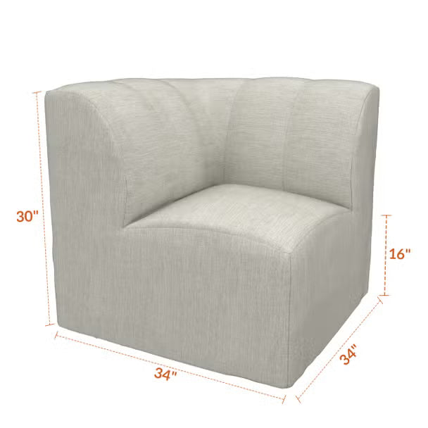 Forever Patio Lunaro Recycled Poly Lumber Outdoor Sectional Corner Chair