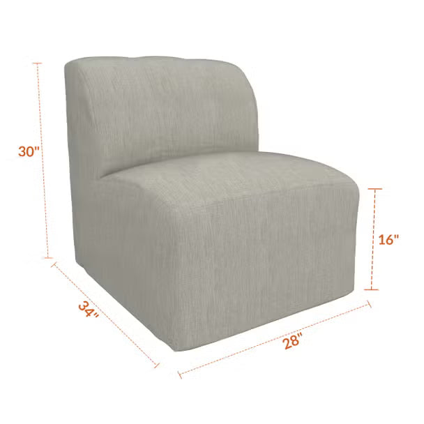 Forever Patio Lunaro Recycled Poly Lumber Outdoor Sectional Middle Chair