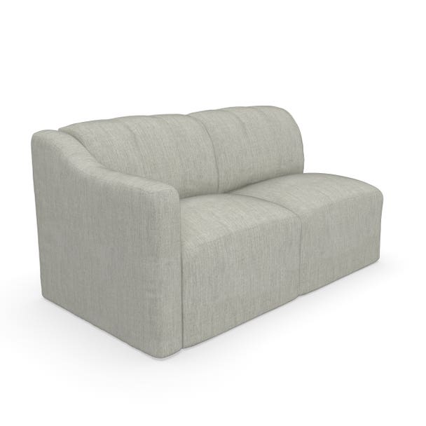 Forever Patio Lunaro Recycled Poly Lumber Outdoor Sectional Left Arm Loveseat
