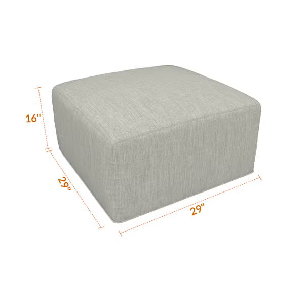 Forever Patio Lunaro Recycled Poly Lumber Outdoor Square Ottoman