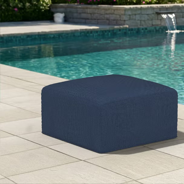 Forever Patio Lunaro Recycled Poly Lumber Outdoor Square Ottoman