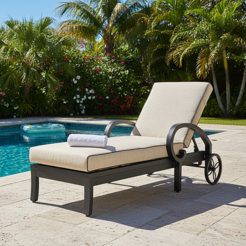 Sunset West Monterey Aluminum Outdoor Single Chaise