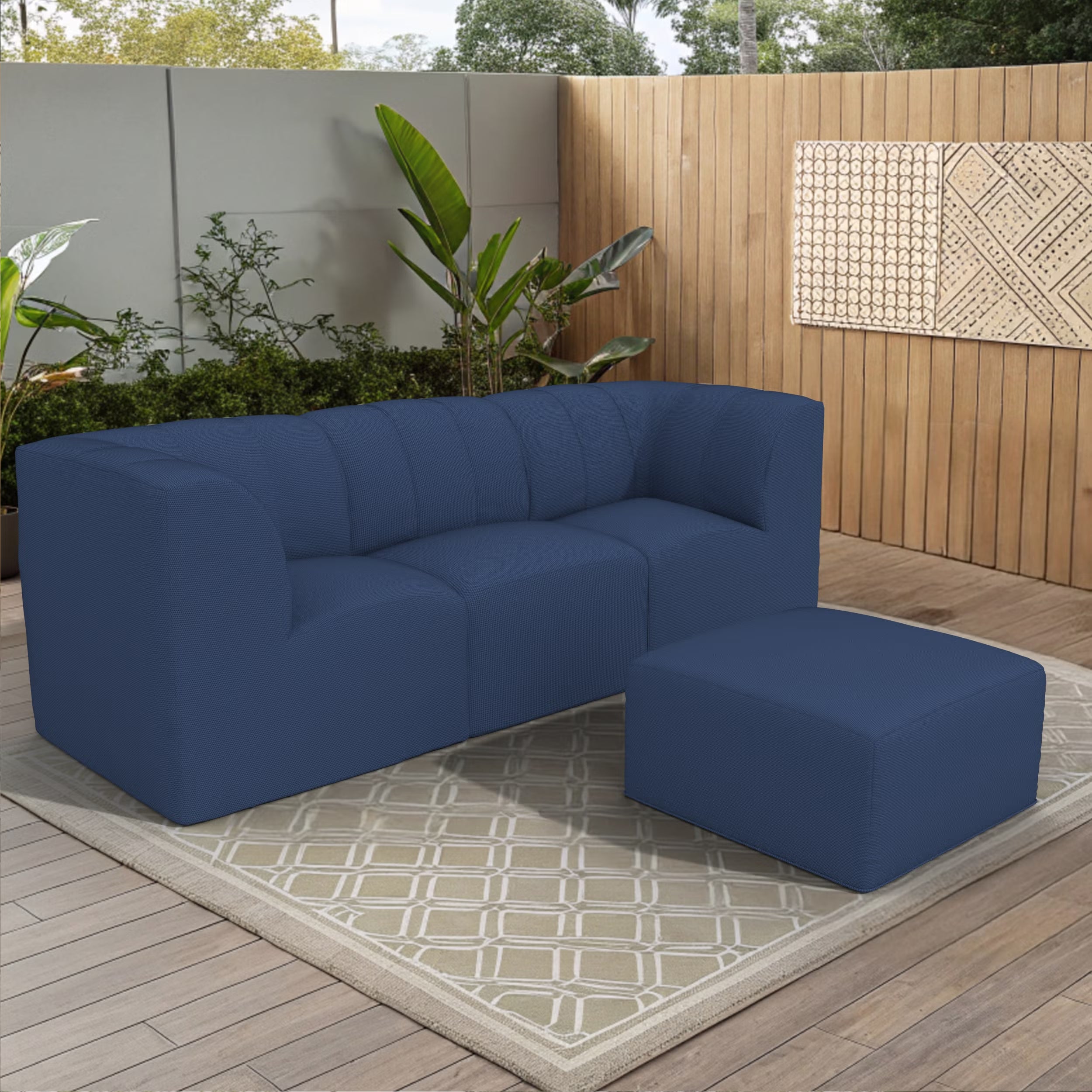 Forever Patio Murano Woven Wicker Outdoor 3-Person Conversation Set