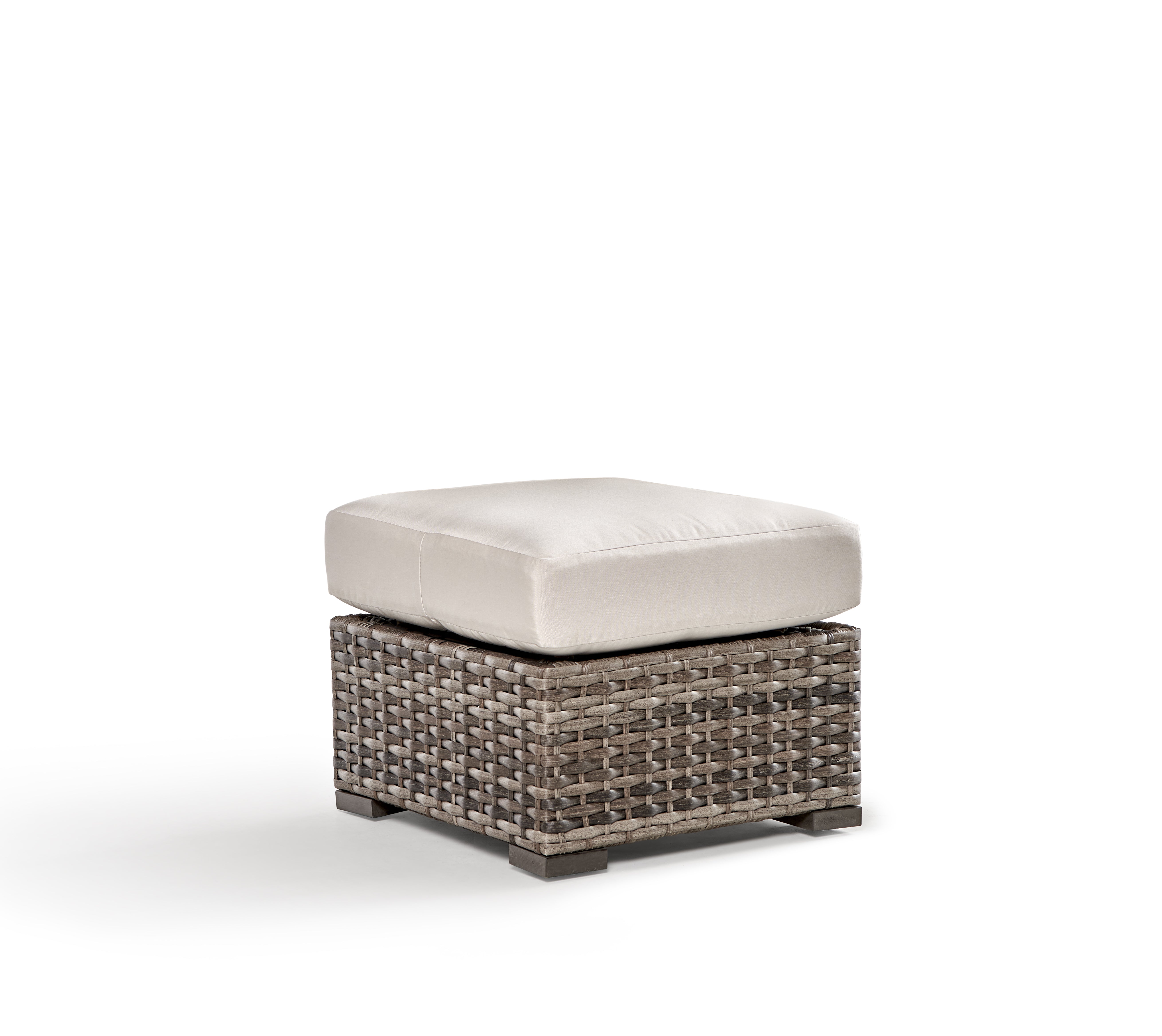 South Sea Rattan New Java Resin Wicker Outdoor Ottoman