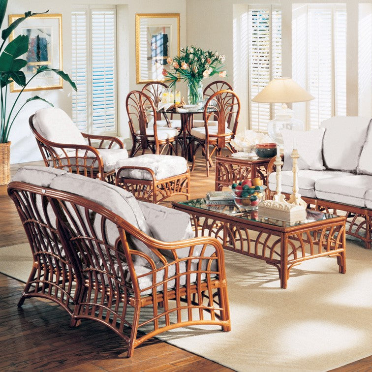 South Sea Rattan New Kauai Rattan Indoor Loveseat