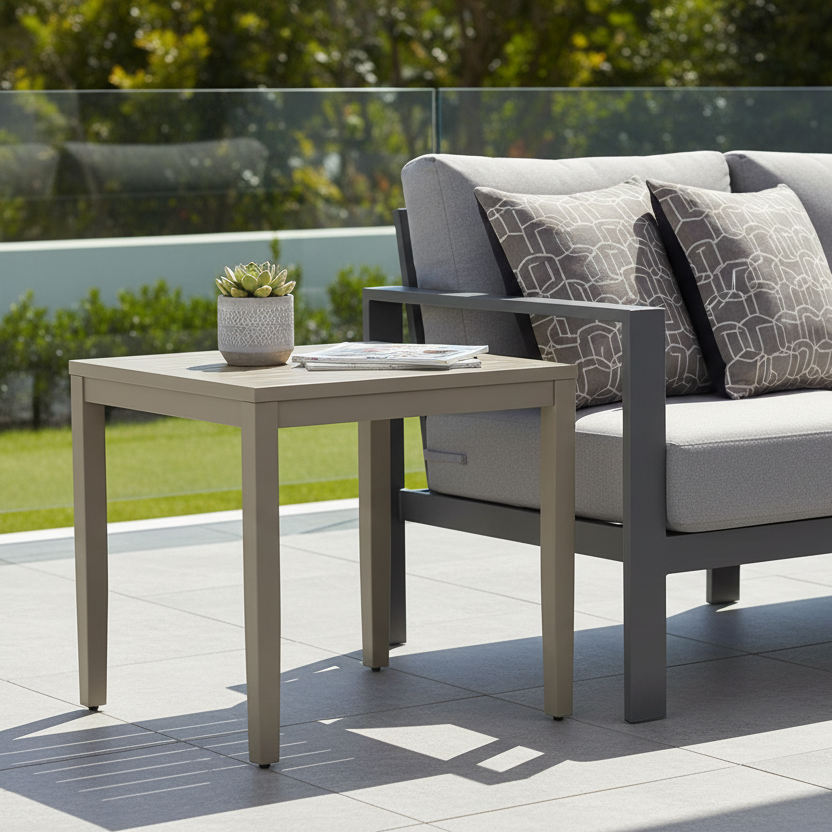 South Sea Rattan Nicole Aluminum Outdoor End Table