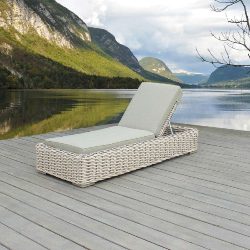 OUTSY Anna Wicker Aluminum Outdoor Sun Lounger